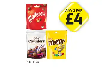 Londis Maltesers, Galaxy Counters, Peanut M&M's offer