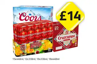 Londis Coors, Estrella, Cruzcampo, Desperados offer