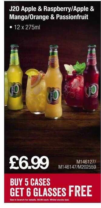 Makro J20 Apple & Raspberry Apple & Mango Orange & Passionfruit offer