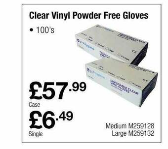Makro Clear Vinyl Powder Free Gloves offer