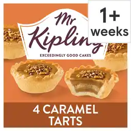 Tesco Mr Kipling Caramel Tarts Cake 4 Pack offer