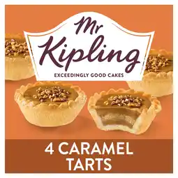 Tesco Mr Kipling Caramel Tarts Cake 4 Pack offer