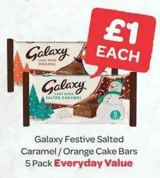 Spar Galaxy Festive Salted Caramel Orange Cake Bars offer