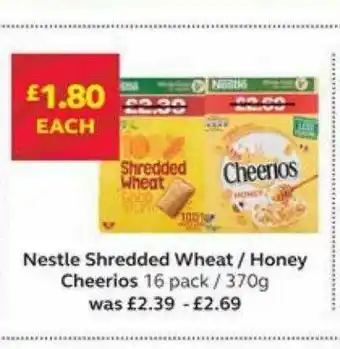 SuperValu Nestle Shredded Wheat Honey Cheerios offer