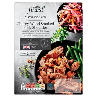 Tesco Tesco Finest Slow Cooked Cherrywood Smoked Pork Shoulder with Carolina BBQ sauce 467g offer