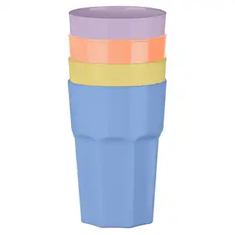 Tesco F&F Home Pastels Tumblers 4 Pack offer