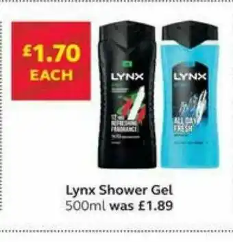 SuperValu Lynx Shower Gel offer