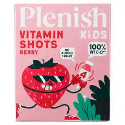 Tesco Plenish Kids Berry Vitamin Shots 4x60ml offer