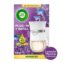 Asda Air Wick Lavender Meadow & Bluebells Plug-In Kit 19ml. Lasts up to 100 days. Air Freshener offer