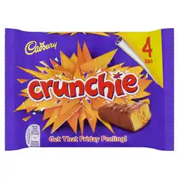 Tesco Cadbury Crunchie Chocolate Bar 4 Pack Multipack 128g offer
