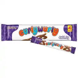 Tesco Cadbury Curly Wurly Kids Multipack 4 Pack 21.5g offer