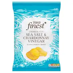 Tesco Tesco Finest Sea Salt & Chardonnay Vinegar Crinkle Cut Crisps 150G offer