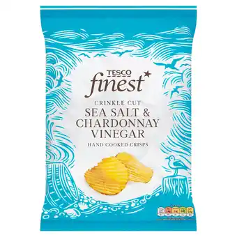 Tesco Tesco Finest Sea Salt & Chardonnay Vinegar Crinkle Cut Crisps 150G offer