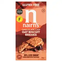 Tesco Nairn's Gluten Free Biscuit Breaks - Oats & Chocolate Chip 160g offer