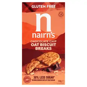 Tesco Nairn's Gluten Free Biscuit Breaks - Oats & Chocolate Chip 160g offer
