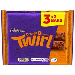 Tesco Cadbury Twirl Orange M/PACK 3 X43G offer