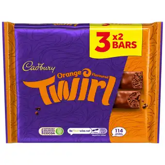 Tesco Cadbury Twirl Orange M/PACK 3 X43G offer