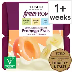 Tesco Tesco Free From Apricot & Banana Soya Yogurt 4X90g offer