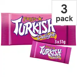 Tesco Fry's Turkish Delight Chocolate Bar 3 Pack Multipack 153g offer