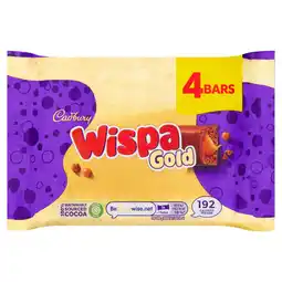 Tesco Cadbury Wispa Gold Chocolate Bar 4 Pack Multipack 153.2g offer