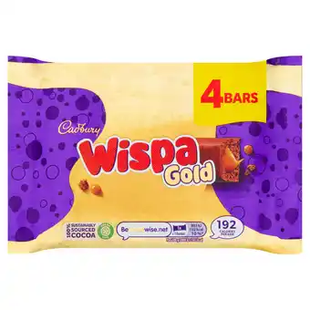 Tesco Cadbury Wispa Gold Chocolate Bar 4 Pack Multipack 153.2g offer