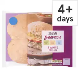 Tesco Tesco Free From White Bread Rolls 4 Pack offer