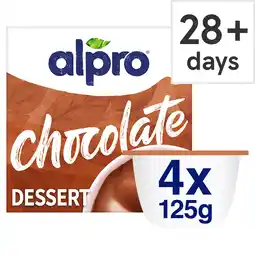 Tesco Alpro Chocolate Dairy Free Vegan Soya Dessert 4x125g offer