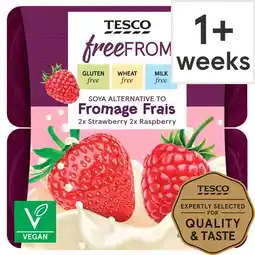 Tesco Tesco Free From Raspberry Strawberry Soya Alternative 4X90g offer