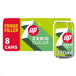 Tesco 7UP Zero Sugar Lemon & Lime Cans 8 x 330ml offer