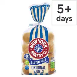 Tesco New York Bakery Co. Gluten Free Plain Bagels 4 Pack offer