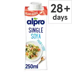 Tesco Alpro Soya Long Life Dairy Free Alternative to Cream 250ml offer