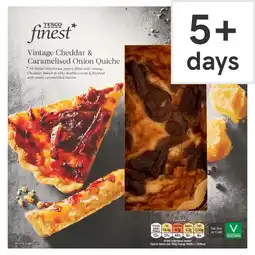 Tesco Tesco Finest Vintage Cheddar & Caramelised Onion Quiche 400g offer