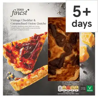 Tesco Tesco Finest Vintage Cheddar & Caramelised Onion Quiche 400g offer