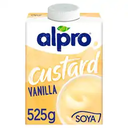 Tesco Alpro Vanilla Dairy Free Soya Custard 525g offer