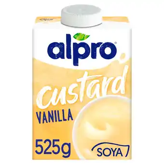Tesco Alpro Vanilla Dairy Free Soya Custard 525g offer