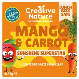Tesco Creative Nature Mango and Carrot snack bar multipack 4 x 25g offer