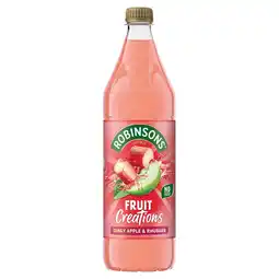Tesco Robinsons Fruit Creations Apple & Rhubarb Squash 1L offer
