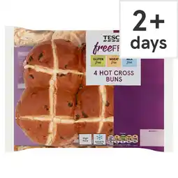 Tesco Tesco Free From Cinnamon Spiced Hot Cross Buns 4 Pack offer