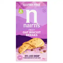 Tesco Nairn's Gluten Free Biscuit Breaks - Oats & Fruit 160g offer