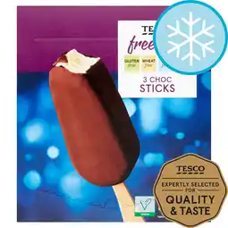 Tesco Tesco Free From Choc Sticks 3 x 100ml offer