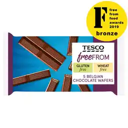Tesco Tesco Free From Belgian Chocolate Wafers 107G offer