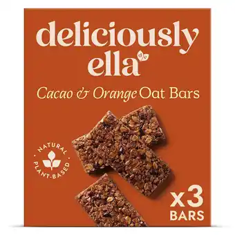 Tesco Deliciously Ella Cacao & Orange Baked Oat Bars 3 Pack 50g offer