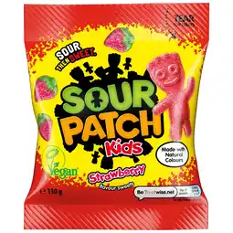 Tesco Sour Patch Kids Strawberry Sweets Bag 130g offer