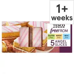 Tesco Tesco Free From Angel Vanilla Cake Slices 5 Pack offer