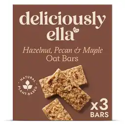 Tesco Deliciously Ella Hazelnut Pecan & Maple Oat Bars 3 X 50G offer