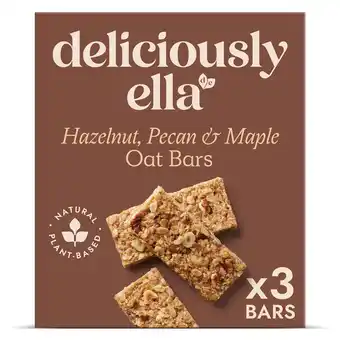 Tesco Deliciously Ella Hazelnut Pecan & Maple Oat Bars 3 X 50G offer