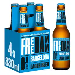Tesco Free Damm 0.0% Non-Alcoholic Lager 4x330ml Bottle offer