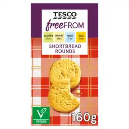 Tesco Tesco Free From Oat Shortbread Rounds 160g offer