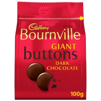 Tesco Cadbury Bournville Giant Chocolate Buttons Bag 100G offer