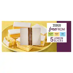 Tesco Tesco Free From Lemon Cake Slices 5 Pack offer